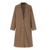 Women 100  Cotton Raglan Back Fork Solid Lapel Trench Cardigan