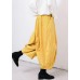 2019 summr yellow women red cotton harem pants