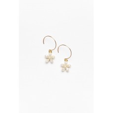 Gold Crystal Flower Drop Earring